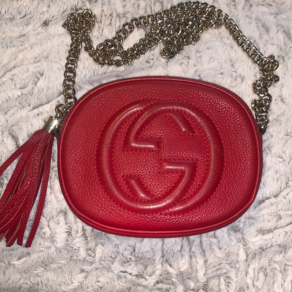 Gucci Red round Soho crossbody GUC